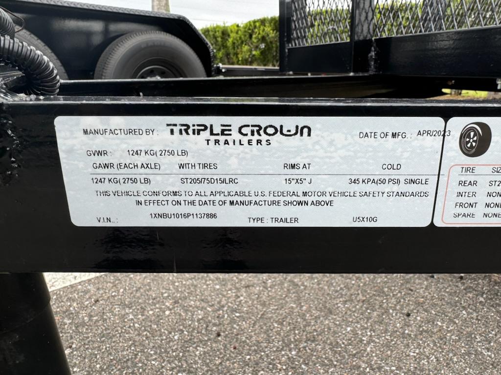 5X10 Triple Crown Black Utility Trailer (U5X10G) (SOLD 3/5/2024)