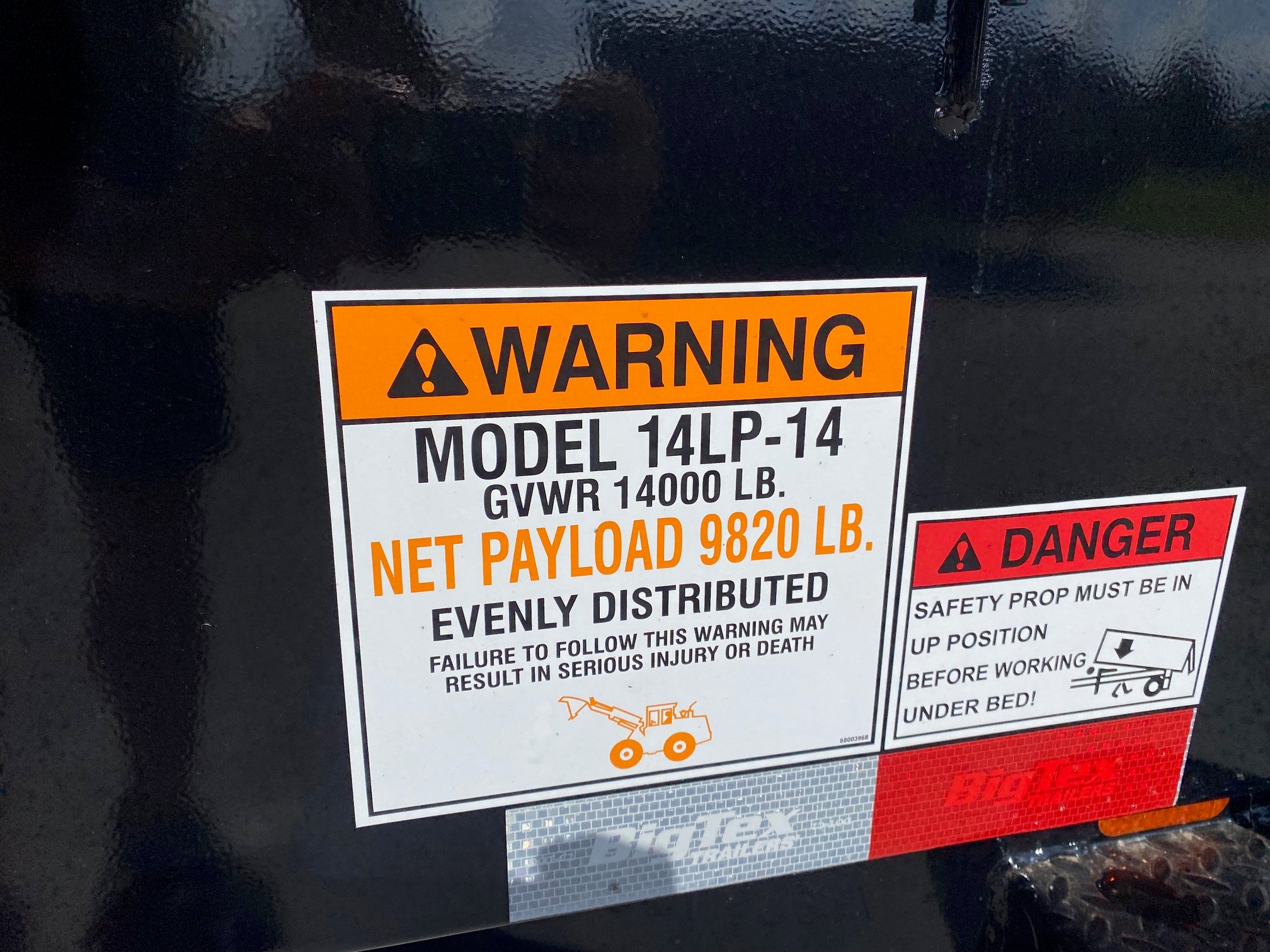 14 Foot Big Tex Heavy Duty Low Profile with Spreader Gate Black Dump Trailer (14LP-14BK6SIRPD) | Main Street Mower | Winter Garden | Clermont | Ocala