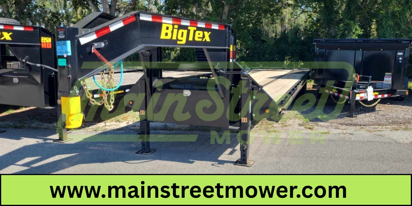 40 Foot Big Tex Heavy Duty Tandem Dual Wheel Axle Black Gooseneck Trailer (25GN-40D5A-MRBK))
