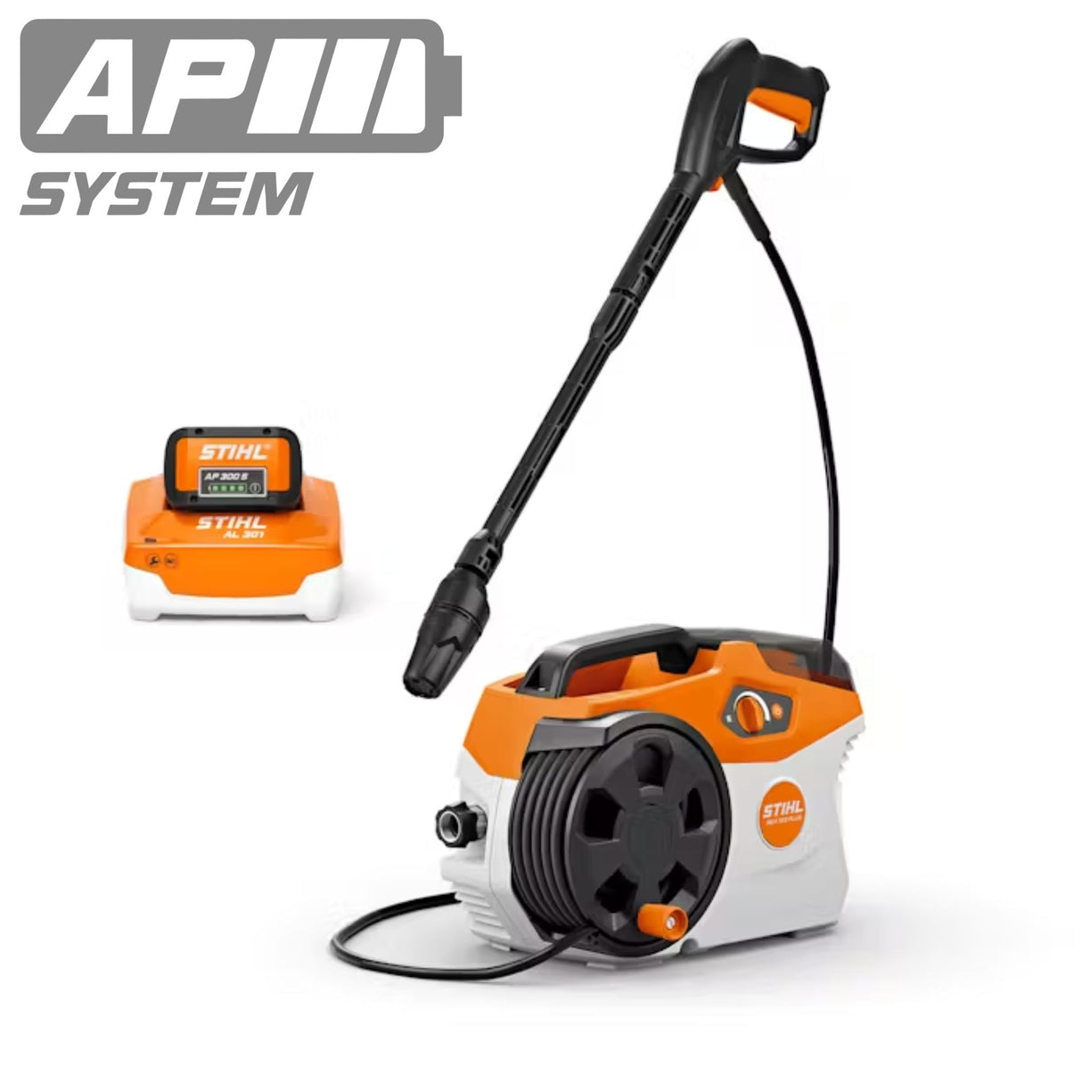 STIHL REA 100 Plus Battery Powered Pressure Washer With AP300S & AL301