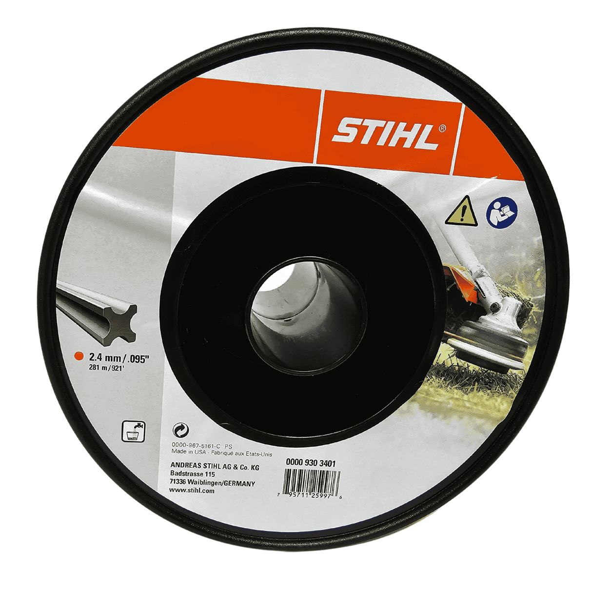 STIHL Commercial X Line Trimmer Line 2.4mm / .095" Spool | 0000 930 3401 | Main Street Mower | Winter Garden | Clermont | Ocala