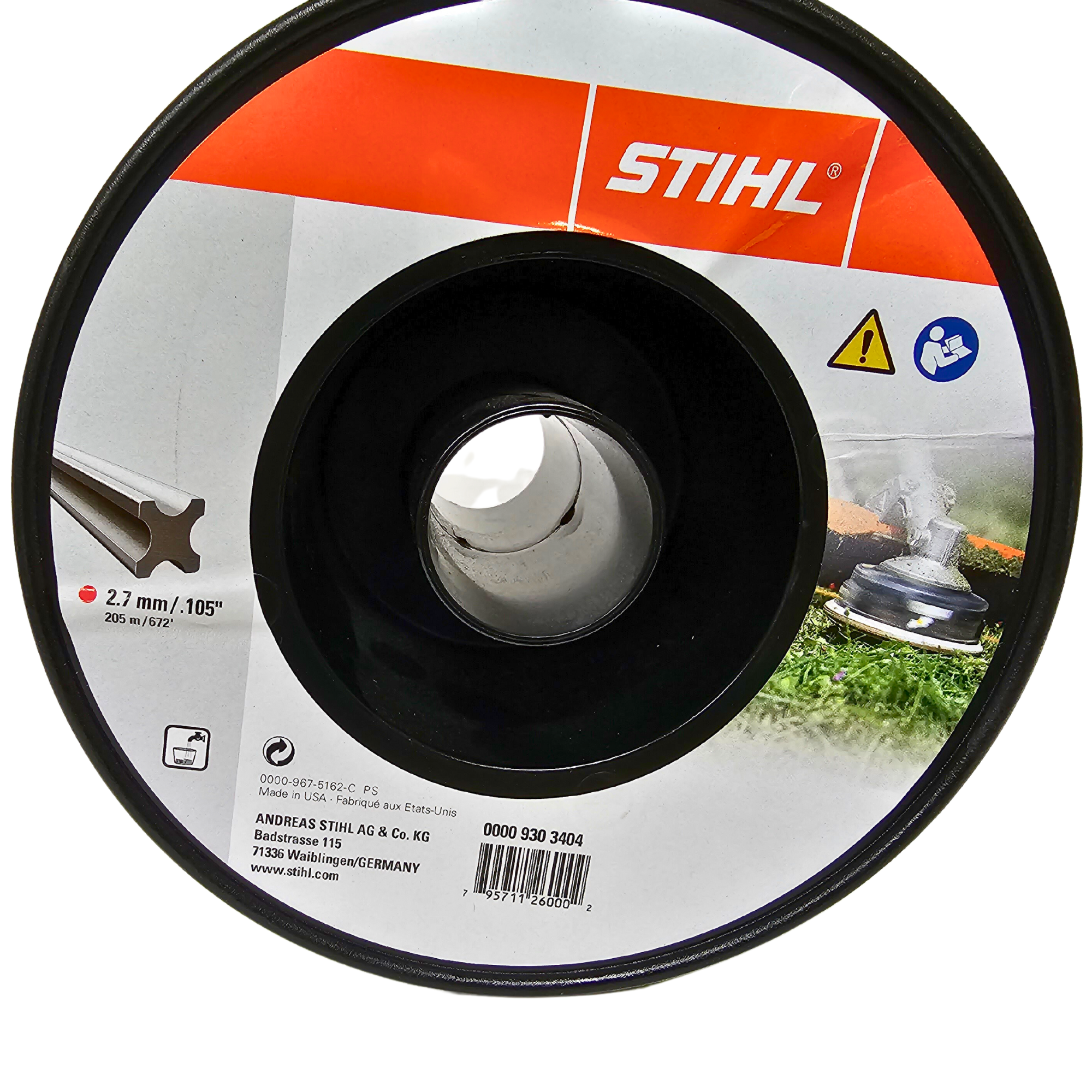 Stihl Commercial X Line Trimmer Line 2.7mm / .105" Spool | 0000 930 3404