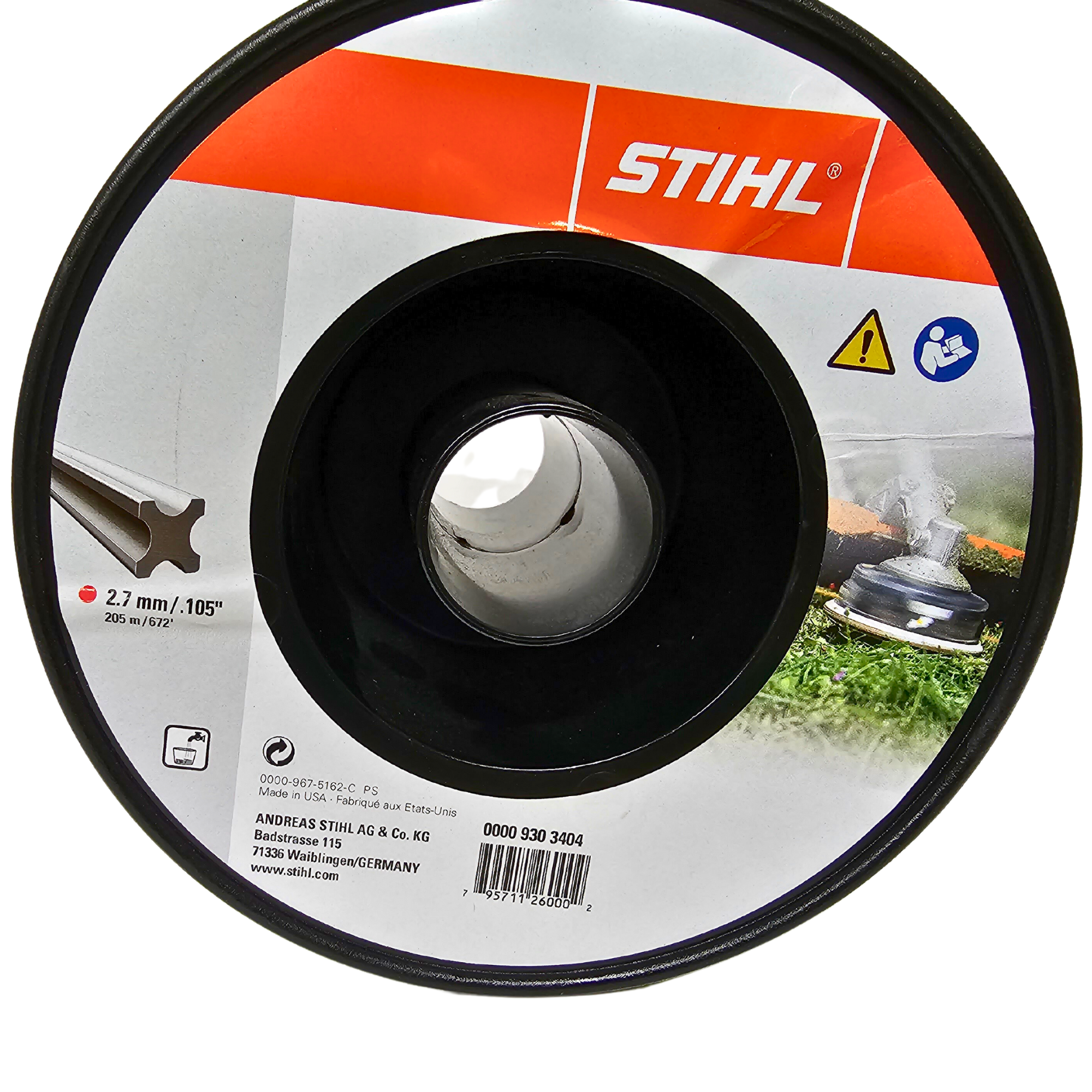 STIHL Commercial X Line Trimmer Line 2.7mm / .105" Spool | 0000 930 3404