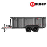 U-Dump Trailer | 7FT X 14FT | 14k GVWR | Telescopic | Tandem Axle | 831414T-25-LP