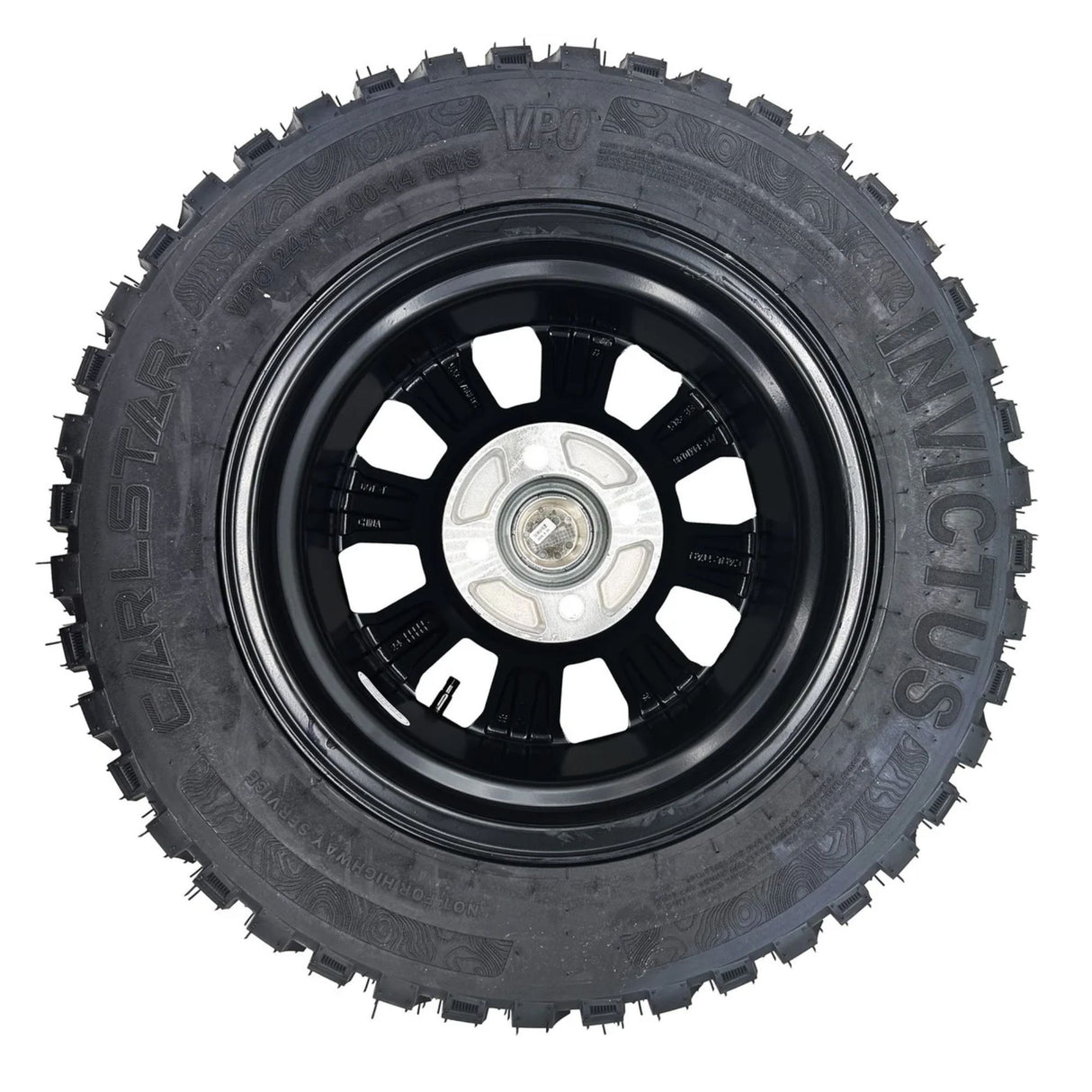 VPO Invictus 24x12-14 | 14 X 10 | -1 Offset | Z Master 3000, 5000 & 6000 60" &  72" deck. 4/4 Bolt Pattern | VAL1400009