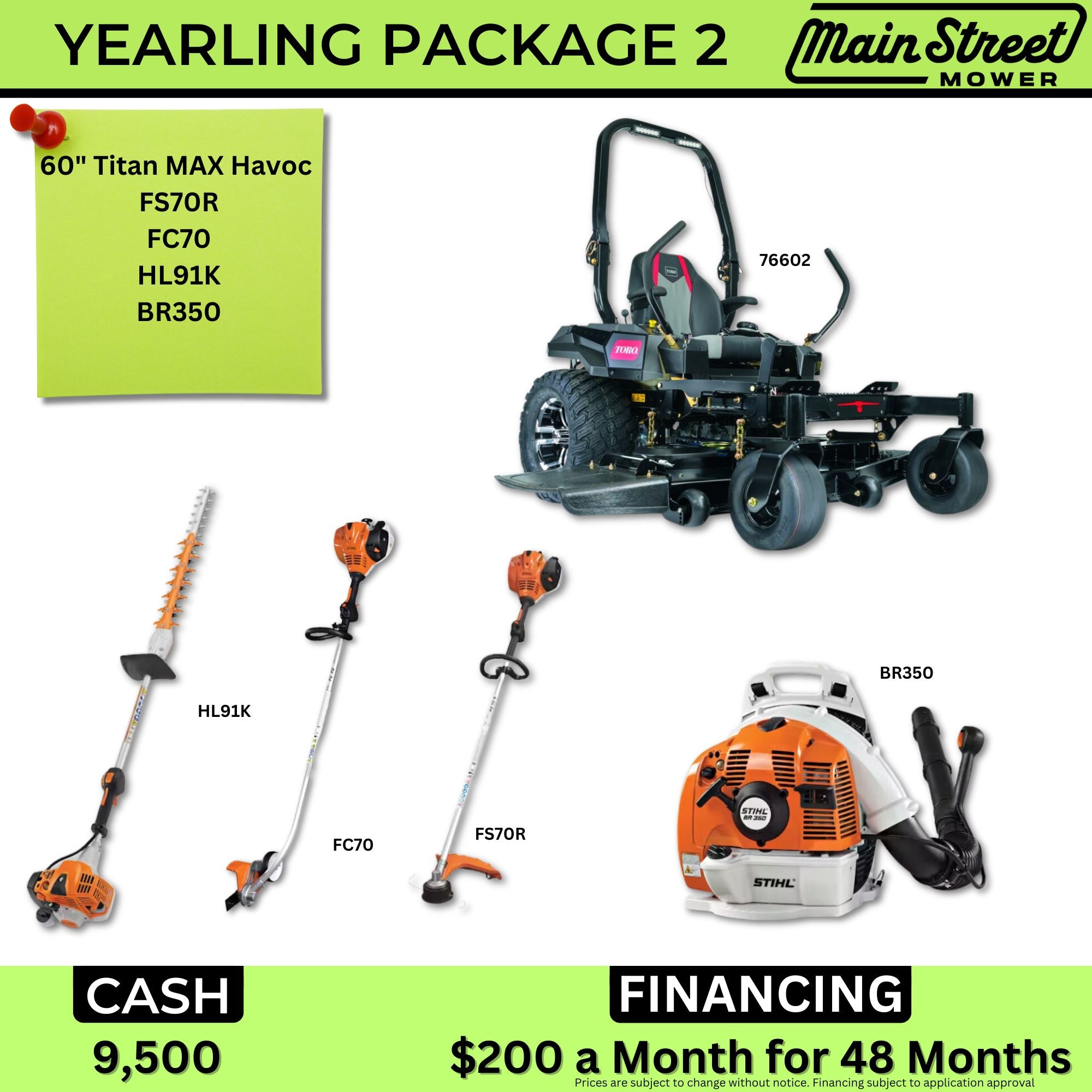 Yearling Package 2 |Mower|Trimmer|Edger|Hedge Trimmer|Blower | Main Street Mower | Winter Garden | Clermont | Ocala