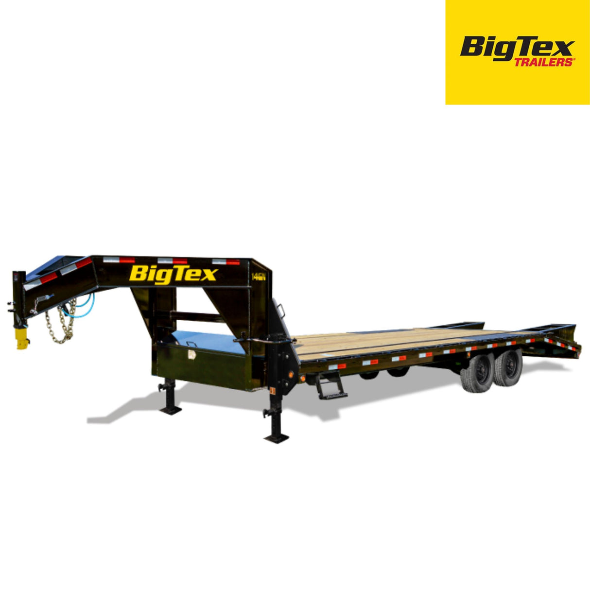 Big Tex Gooseneck | 20FT + 5' Dovetail | Single Wheel | Tandem Axle | Mega Ramp | 14GN-25D5A-MRBK