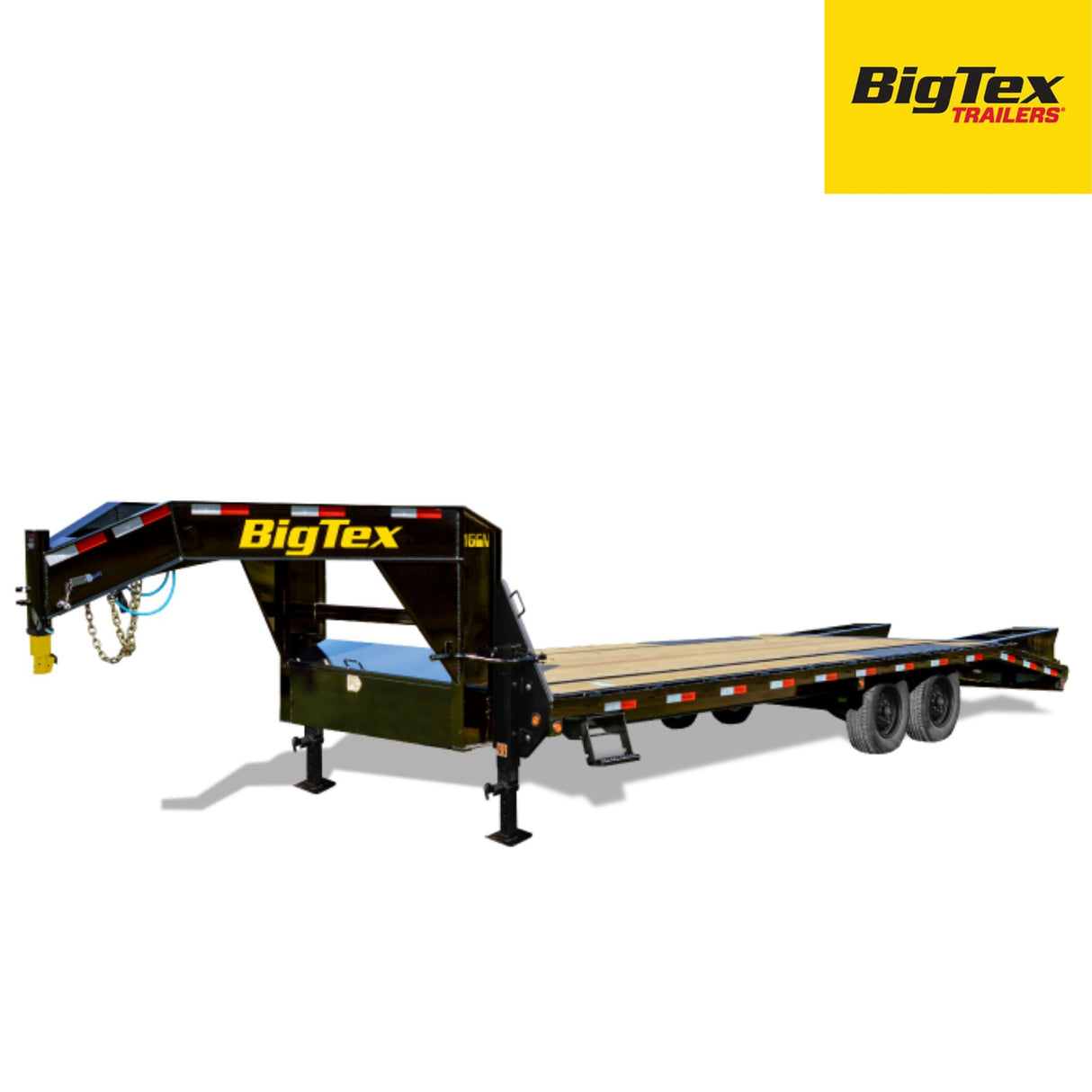 Big Tex Gooseneck | Super Duty | 28FT +5' Dovetail | Single Wheel | Tandem Axle | 16GN-33D5A-MRBK