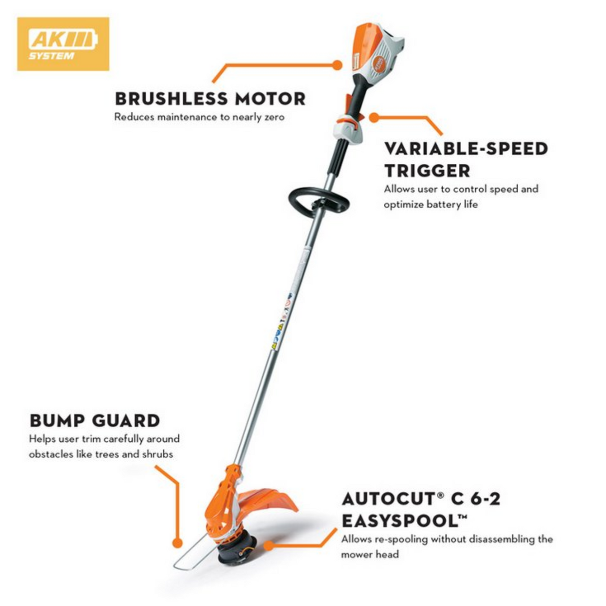 STIHL FSA 60 R Battery Powered Trimmer with EasySpool | Main Street Mower | Winter Garden | Clermont | Ocala