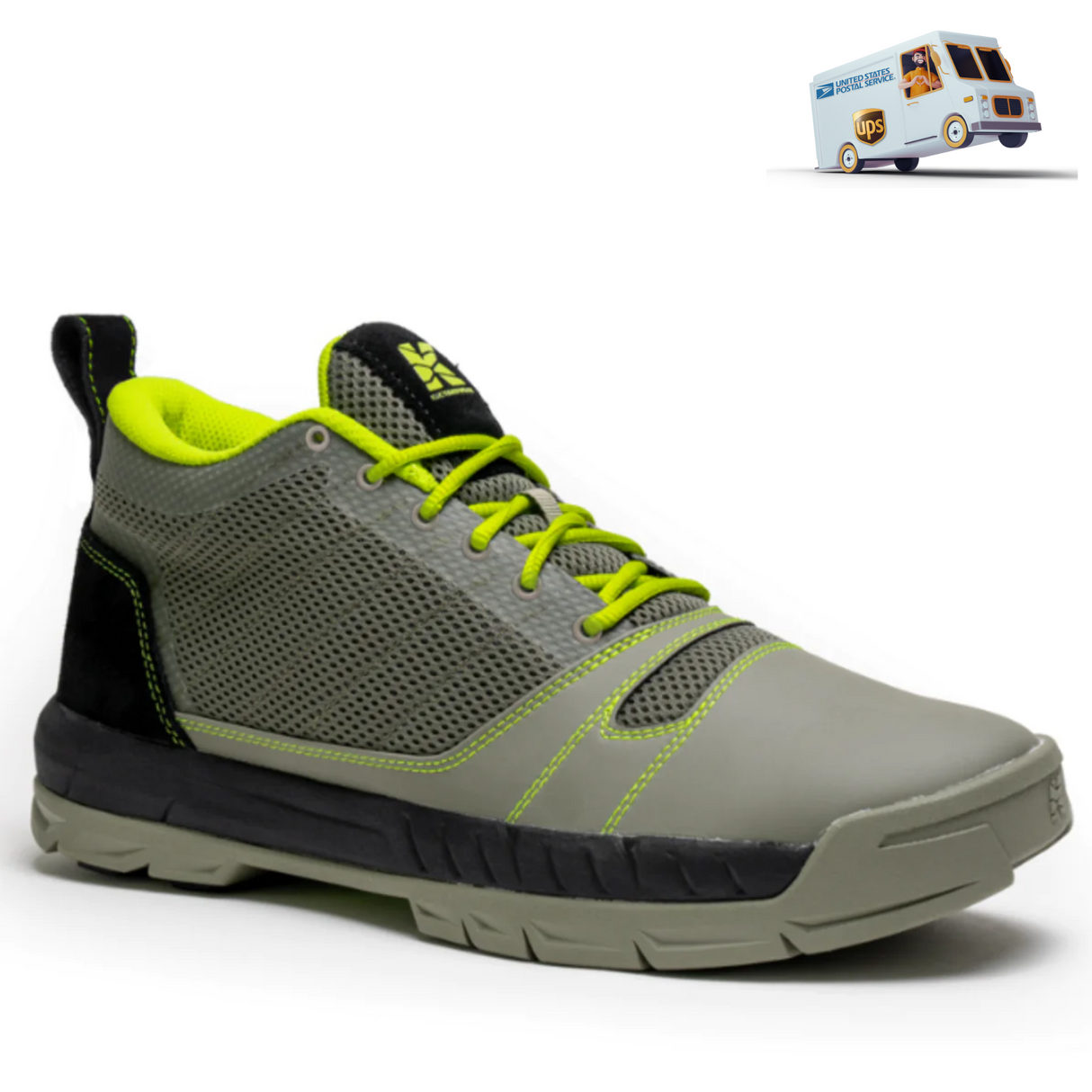 Men's Kujo Lightweight Breathable Mesh Water Resistant Yard Work Shoe in Gray/Green | Main Street Mower | Winter Garden | Clermont | Ocala