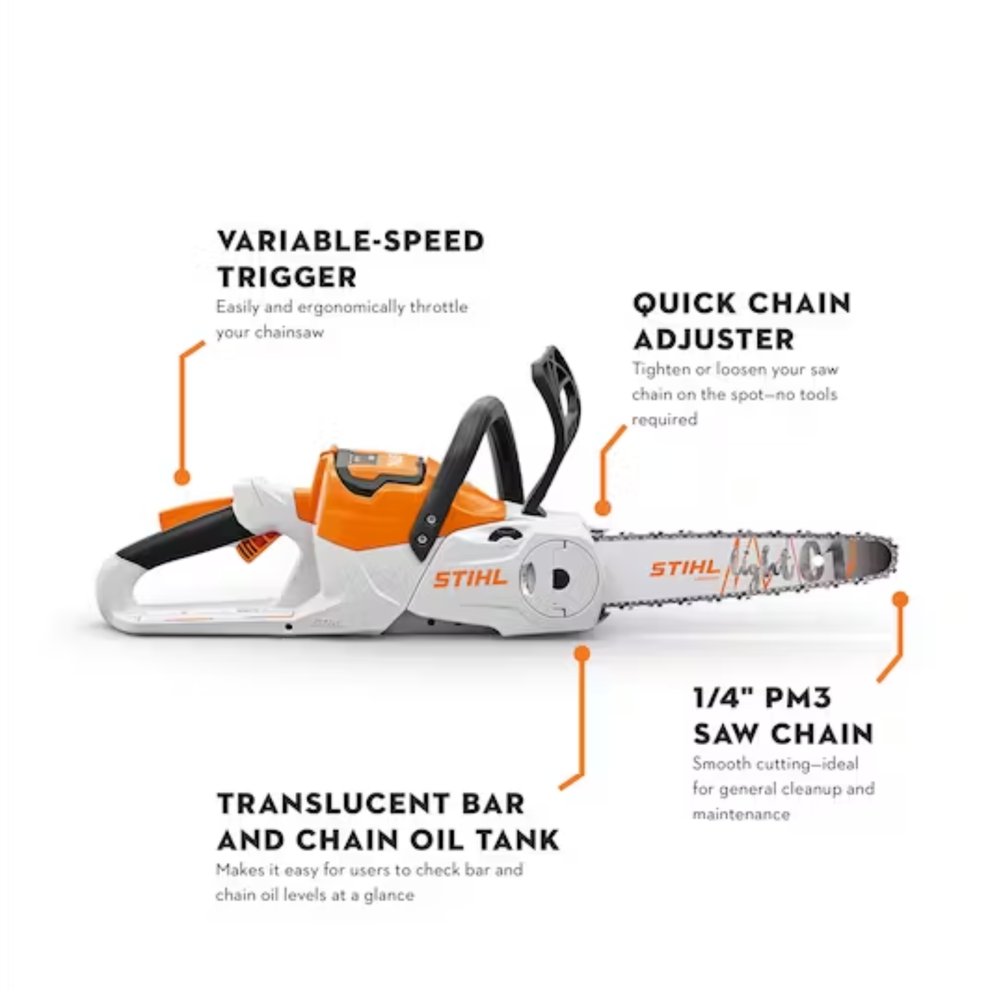 STIHL MSA 60-CB Battery Powered Chainsaw with Battery & Charger | Main Street Mower | Winter Garden | Clermont | Ocala