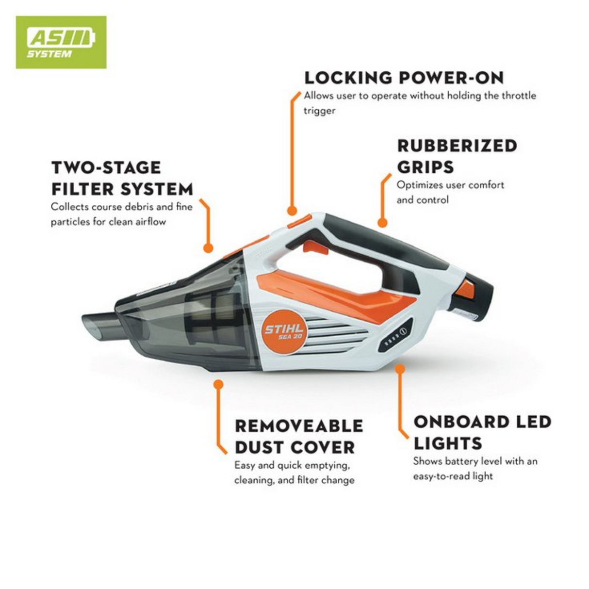 SEA 20 Handheld Battery Powered Vacuum Cleaner with Battery & Charger | Main Street Mower | Winter Garden | Clermont | Ocala