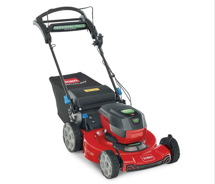 Toro 60V MAX (22") Electric Battery SMARTSTOW Personal Pace Auto-Drive High Wheel Mower - Main Street Mower | Winter Garden, Ocala, Clermont