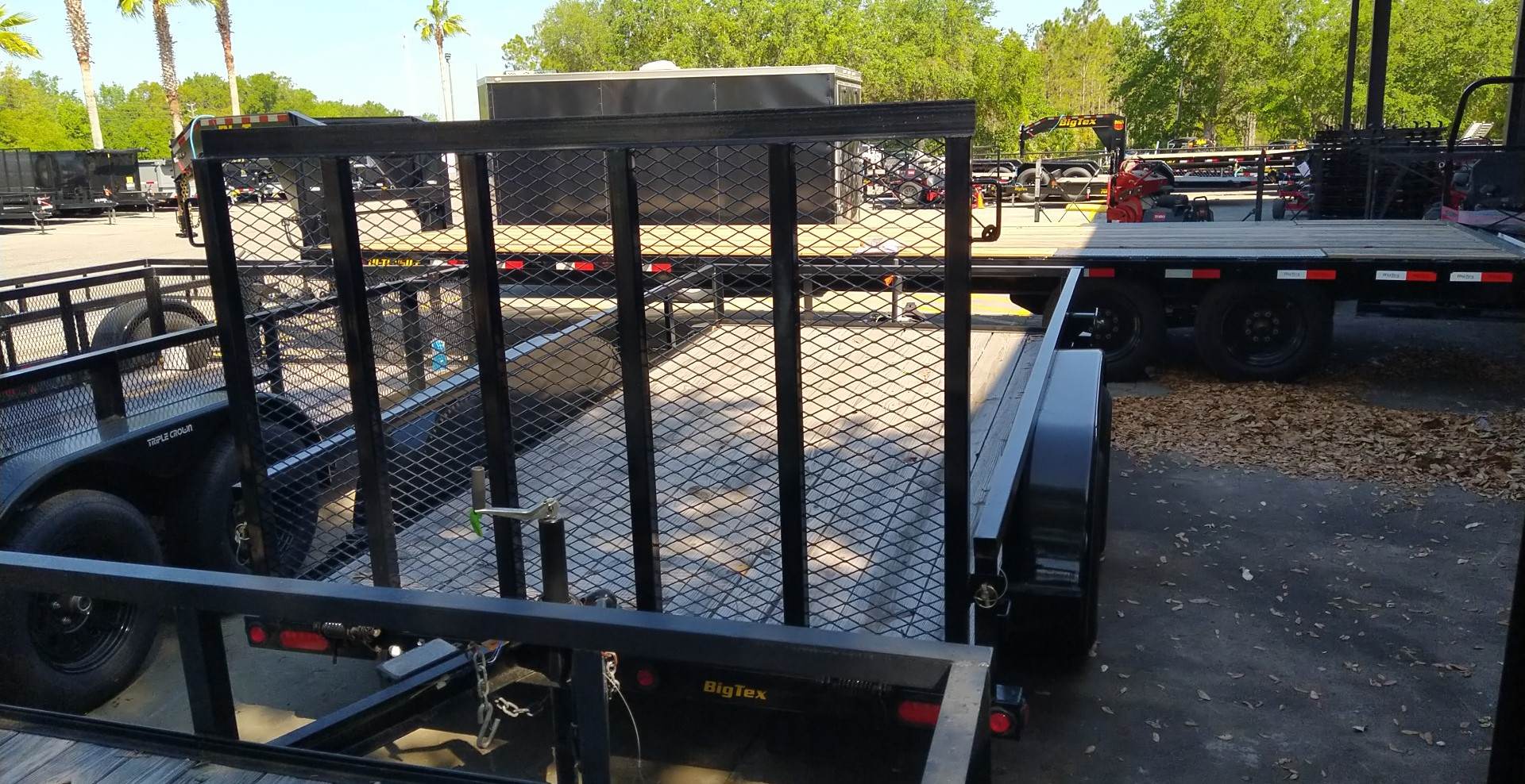6.5X12 Big Tex Tandem Axle Pipe Top Black Utility Trailer