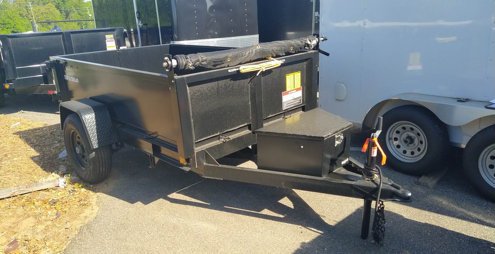 Triple Crown 5X8 Single Axle Lowrider Dump Trailer | Black | D5X8LRD | Main Street Mower | Winter Garden | Clermont | Ocala