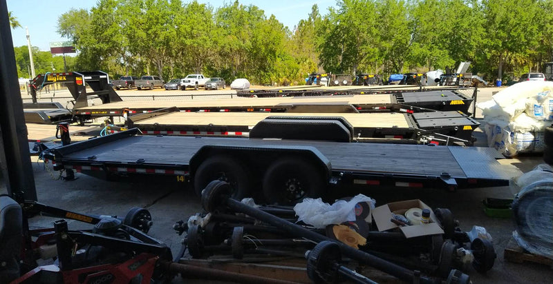 14 Foot Big Tex Heavy Duty with Full Tilt Bed Black Equipment Trailer (14FT-20BK)