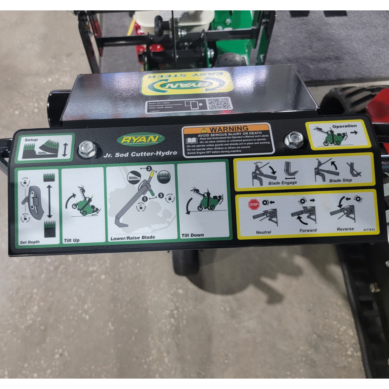 Ryan Hydro Jr Sod Cutter 18" Honda GX160 5.5 HP | Main Street Mower | Winter Garden | Clermont | Ocala