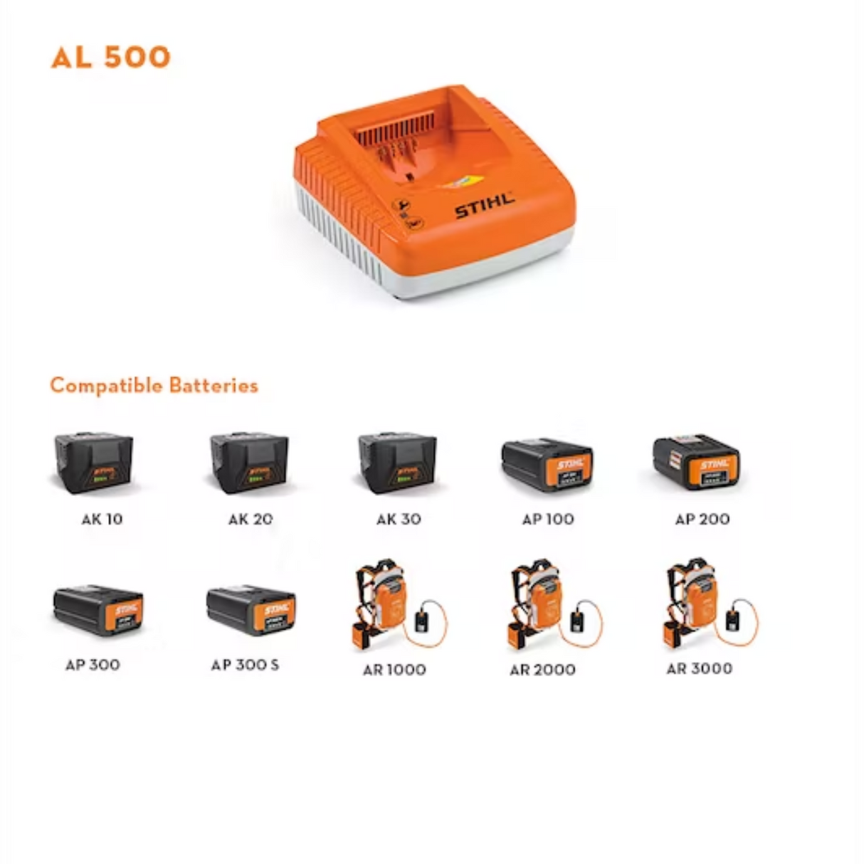 STIHL AL 500 Hi Speed Charger for AK | AP | AR Batteries | Main Street Mower | Winter Garden | Clermont | Ocala