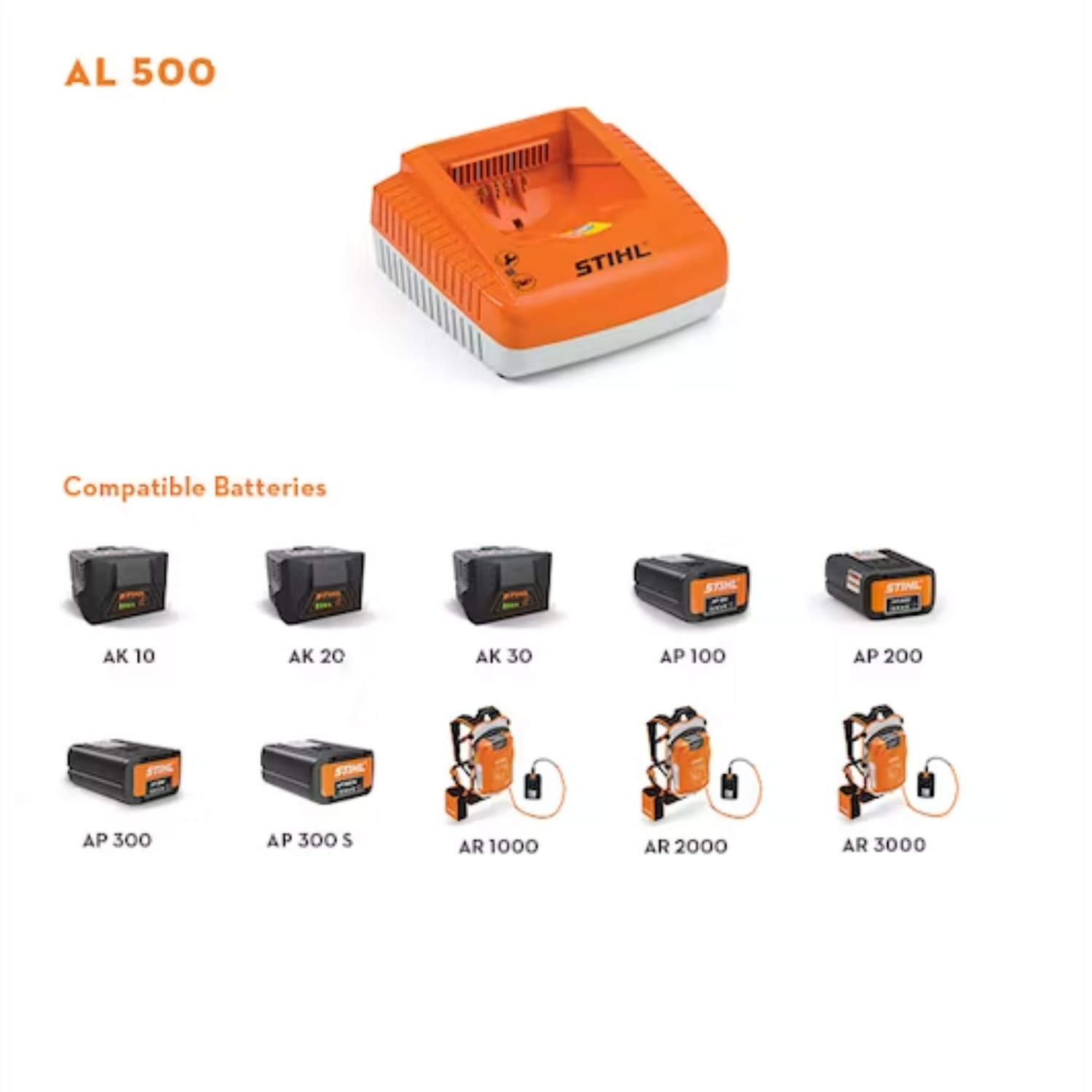 Stihl AL 500 Hi Speed Charger for AK | AP | AR Batteries - Main Street Mower | Winter Garden, Ocala, Clermont