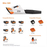 STIHL BGA 100 Battery Powered Handheld Blower | Tool Only | Main Street Mower | Winter Garden | Clermont | Ocala