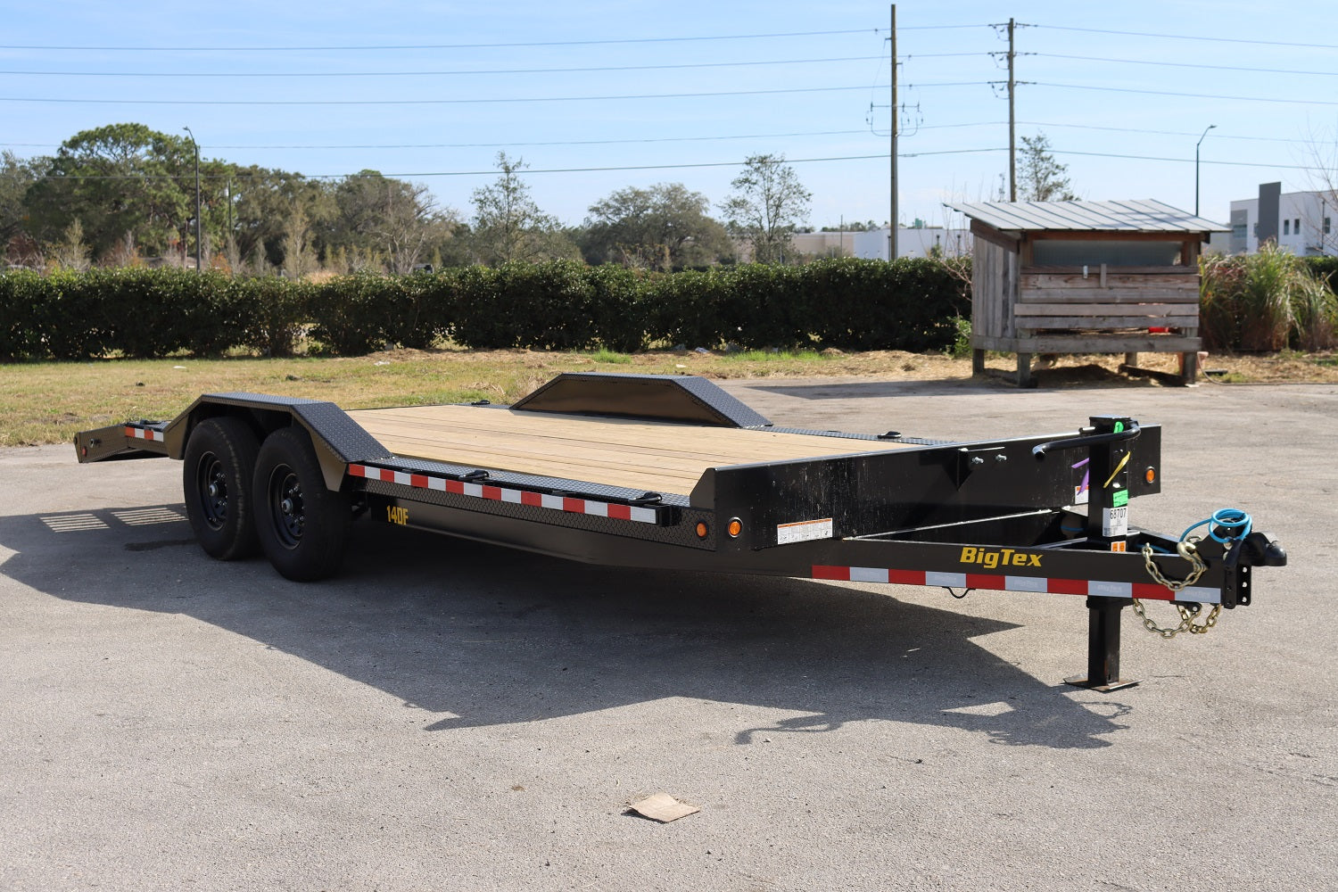 22 Foot Big Tex Heavy Duty with Drive-Over Fender Black Equipment Trailer (14DF-19BK+3KR) | Main Street Mower | Winter Garden | Clermont | Ocala