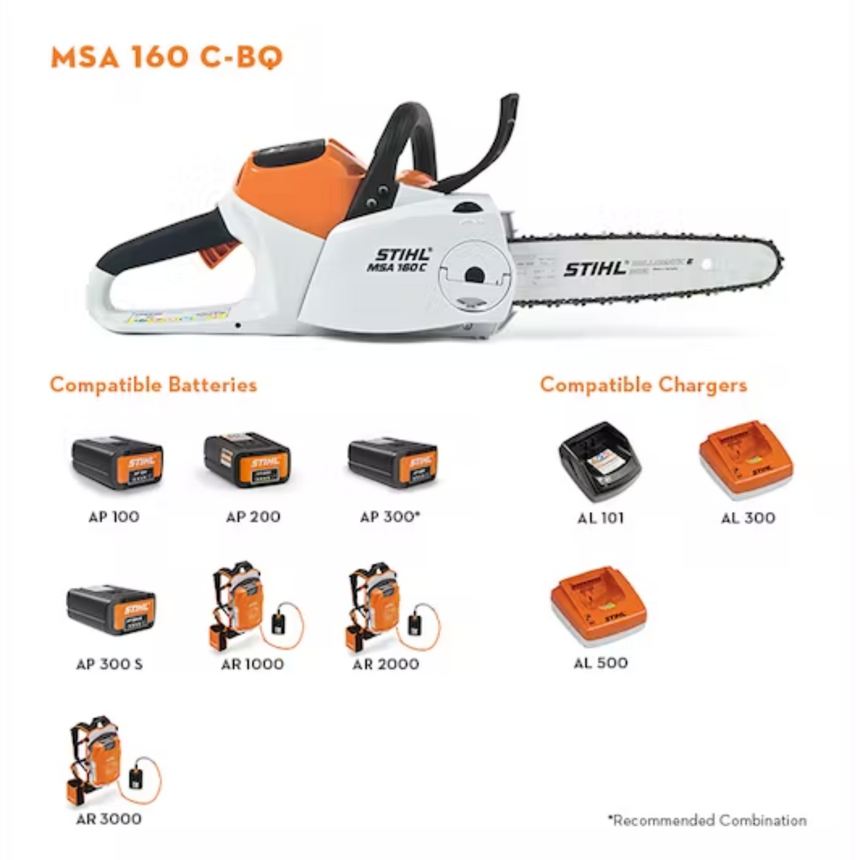 STIHL MSA 160 C-BQ Battery Powered Chainsaw with Quickstop | Main Street Mower | Winter Garden | Clermont | Ocala