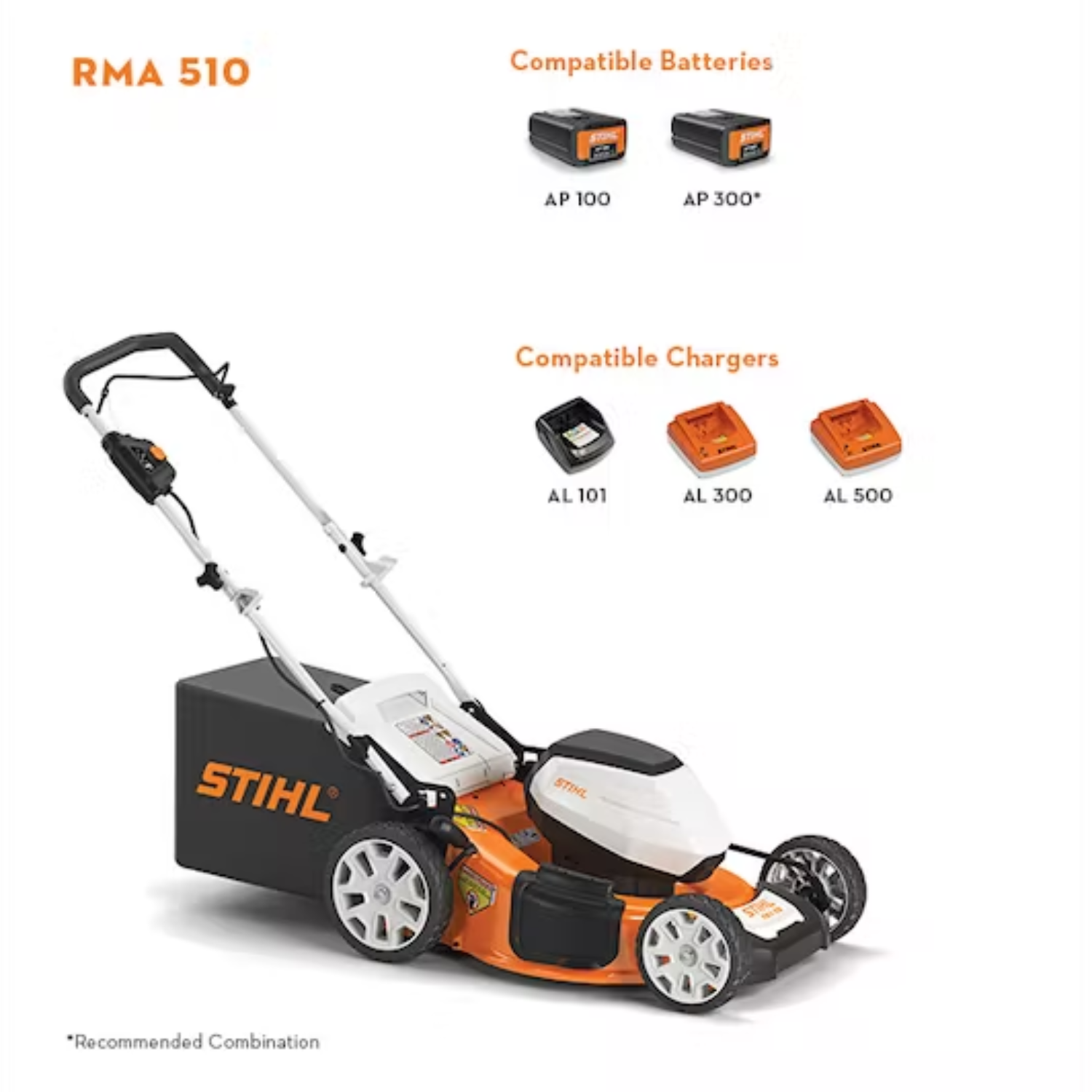 Stihl RMA 510 21" Walk Behind Battery Powered Lawn Mower - Main Street Mower | Winter Garden, Ocala, Clermont