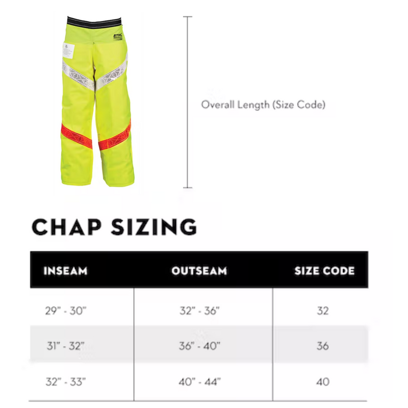 Stihl Dynamic Hi-Vis Apron Chaps - 6 Layer  | 7010 884 0827 | 7010 884 0828 | 7010 884 0829 | 7010 884 0830 - Main Street Mower | Winter Garden, Ocala, Clermont