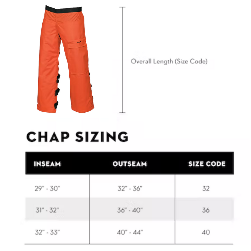 Stihl Dynamic Wrap Chaps - 6 Layer | 0000 886 3204  | 0000 886 3205 - Main Street Mower | Winter Garden, Ocala, Clermont