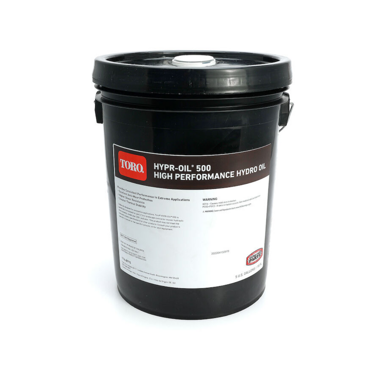 Toro Hypr-Oil™ 500 Hydraulic Oil (5 gallon) | 114-4715 | Main Street Mower | Winter Garden | Clermont | Ocala