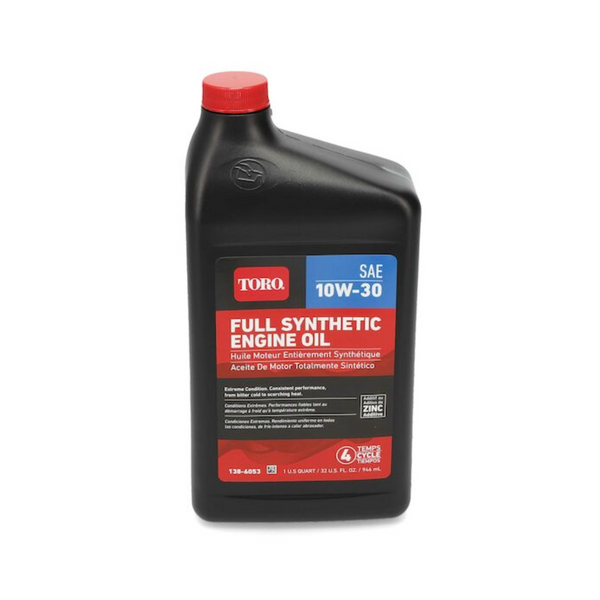 Toro Full Synthetic 10W-30 Engine Oil Quart | 138-6053 | Main Street Mower | Winter Garden, Clermont & Ocala