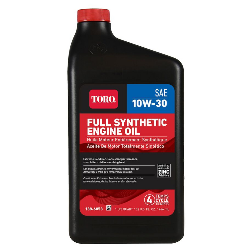 Toro Full Synthetic 10W-30 Engine Oil Quart | 138-6053 | Main Street Mower | Winter Garden, Clermont & Ocala