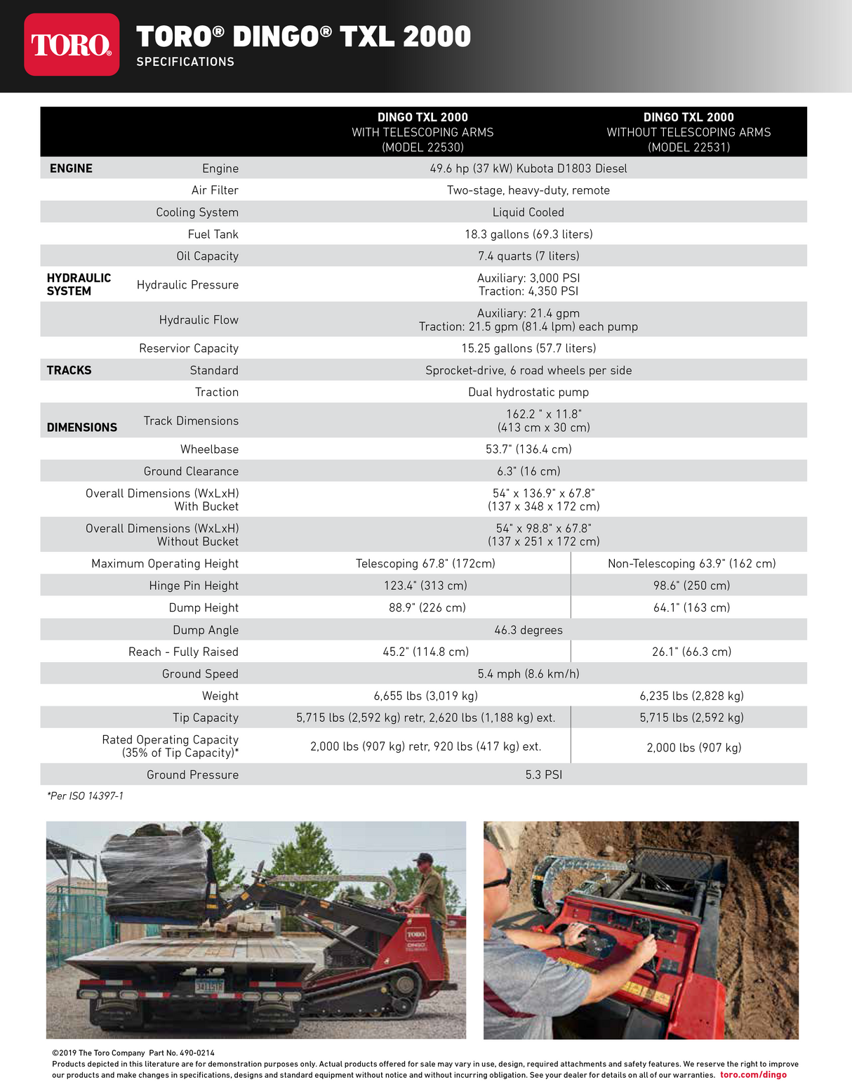 Dingo TXL 2000 Non-Telescoping | Kubota Engine | Diesel | 22531 | Main Street Mower | Winter Garden | Clermont | Ocala